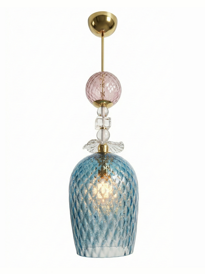 Lámpara Colgante Caleidoscopio en Latón y Cristal de Murano