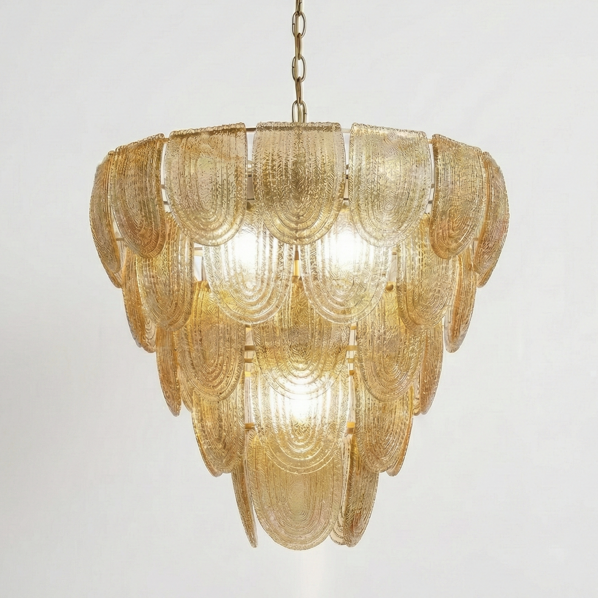 Lámpara Art Decó de Murano Dorado 5 Pisos