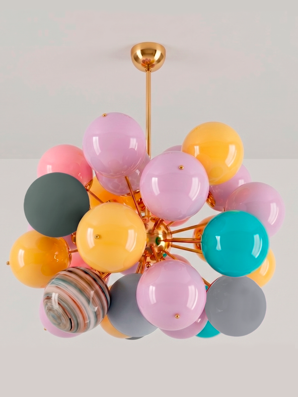 Lámpara Sputnik Bubble Pastel Polícroma en Cristal de Murano