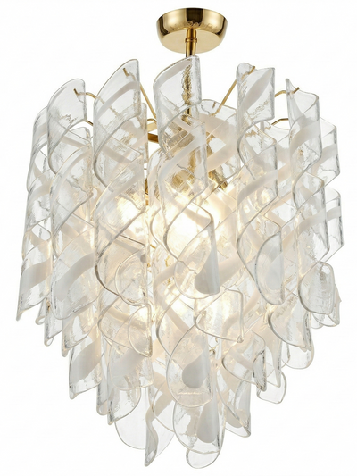 Lámpara de Cristal Espiralado "Torciglioni" de Murano
