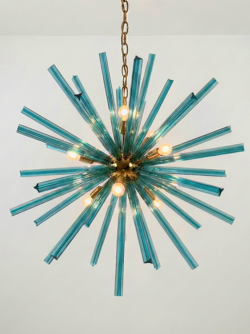 Lámpara Sputnik "Triédrica" Aqua