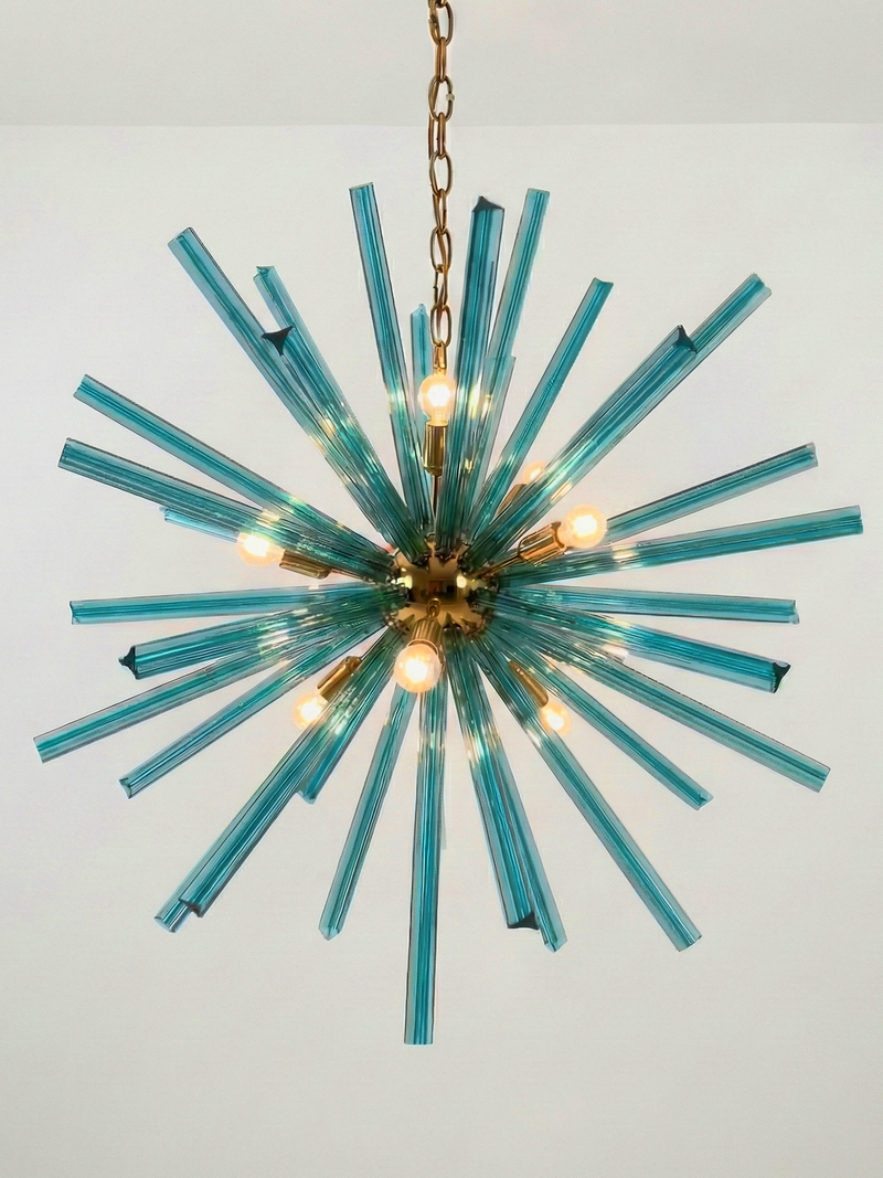 Lámpara Sputnik "Triédrica" Aqua