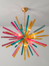 Lámpara Sputnik Triedro Multicolor en Cristal de Murano