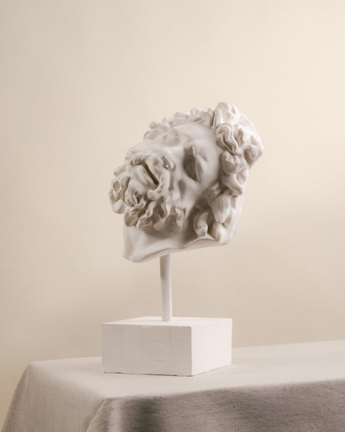 Cabeza de Laocoonte en Escayola sobre Peana