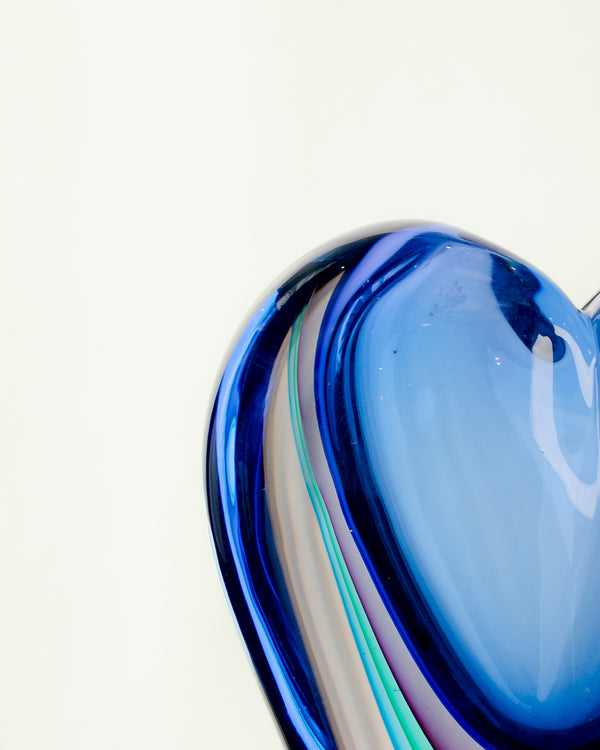 Escultura Corazon en Cristal de Murano Sommerso