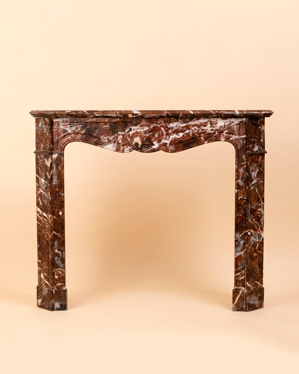Classic Red Breccia Marble Fireplace Surround
