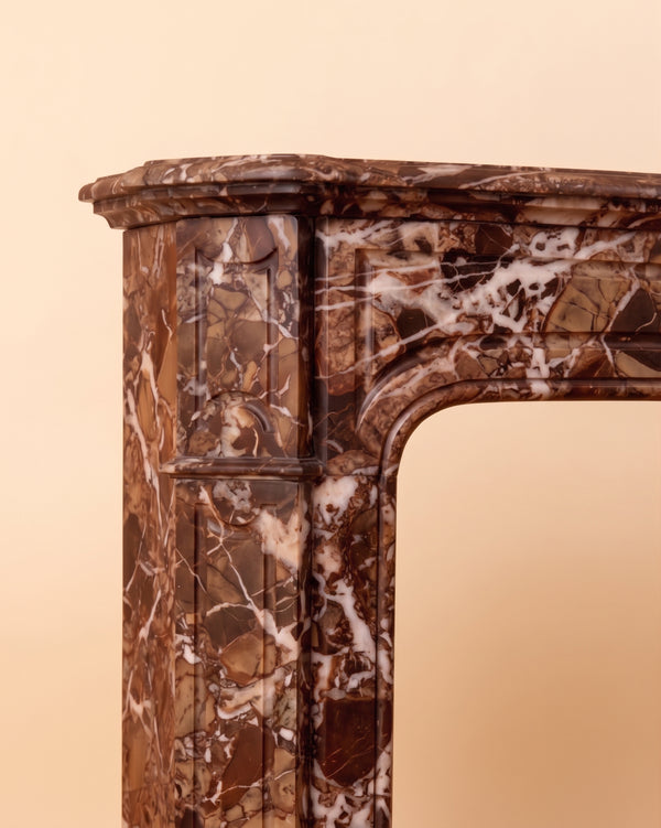 Classic Red Breccia Marble Fireplace Surround