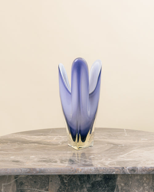 Murano Glass Violet Tulip Vase