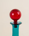 Damajuana de Murano Turquesa y Rojo