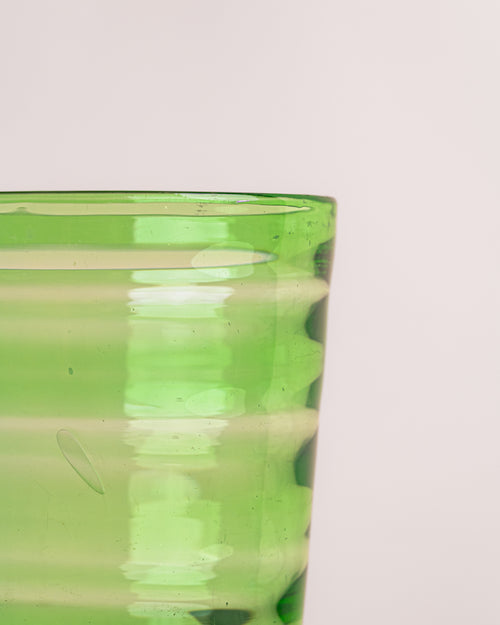 Emerald Green Murano Glass Sculptural Vase