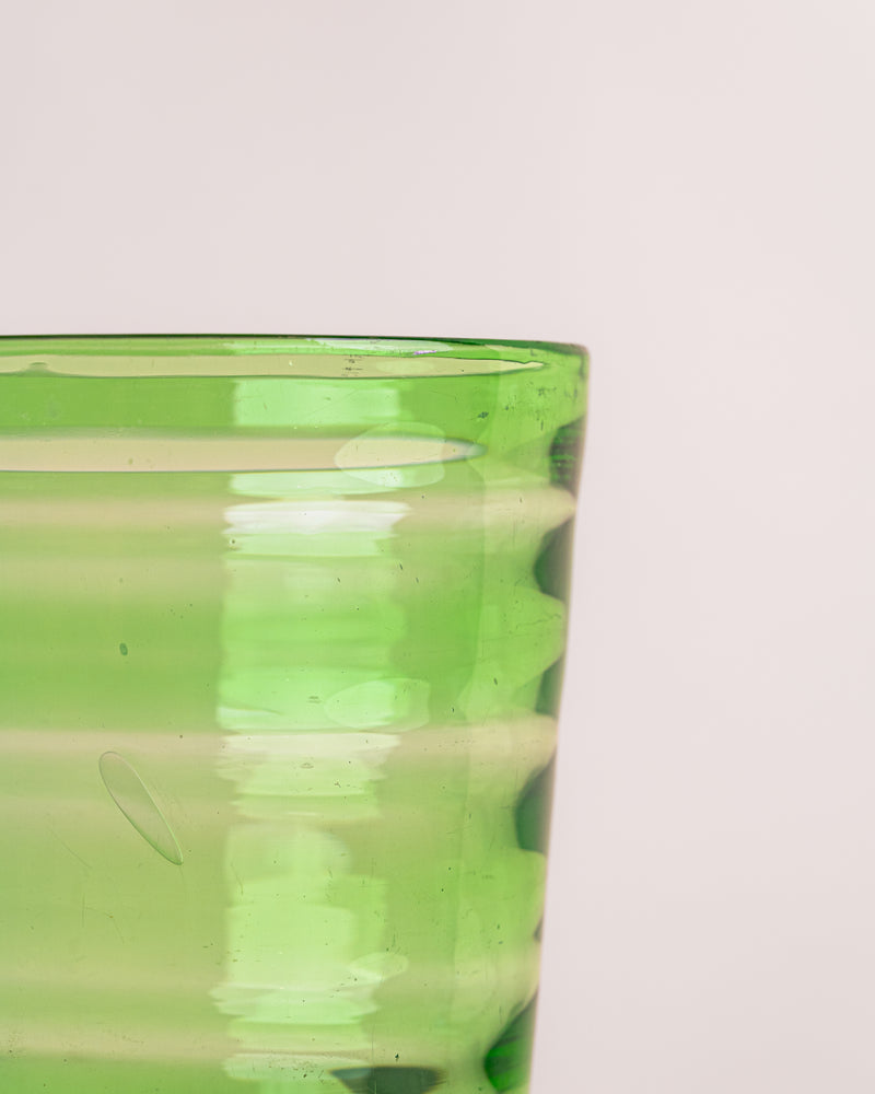 Vaso Escultórico de Cristal de Murano Verde Esmeralda