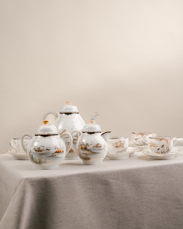 Juego de Té de Porcelana Japonesa de Kutani