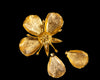 Cenicero Escultórico en Forma de Flor – Latón Dorado