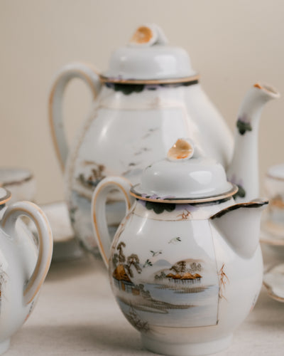 Juego de Té de Porcelana Japonesa de Kutani