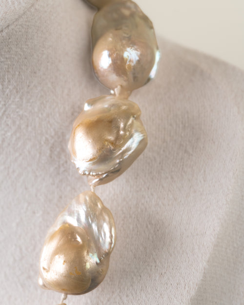 Monumental Baroque Pearl Necklace