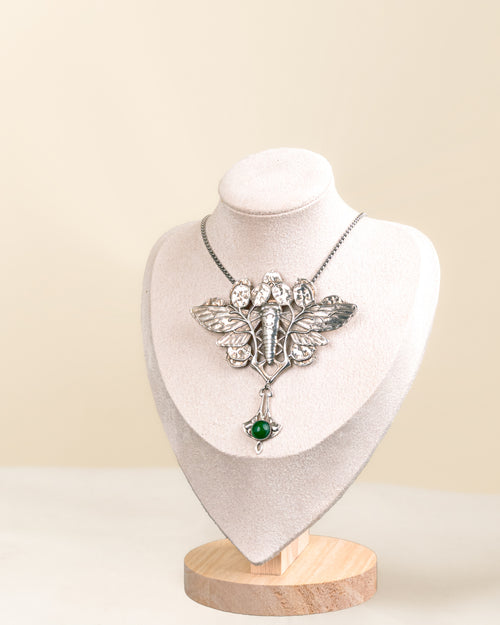 Art Nouveau Sculptural Scarab Pendant