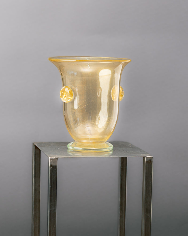Jarrón de Murano Cáliz Dorado Alessandro Barbaro