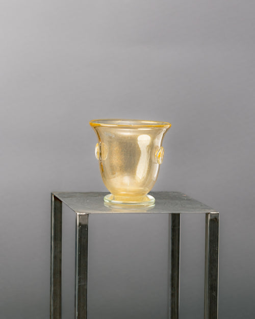Jarrón de Murano Pequeño Cáliz Dorado Alessandro Barbaro