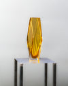 Jarrón Prisma Ámbar Cristal de Murano Sommerso