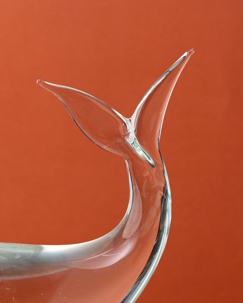 Escultura de Ballena en Cristal de Murano de Licio Zanetti