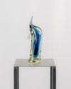 Escultura Murano Delfín Azur y Aguamarina Cristal Sommerso
