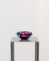 Cenicero Escultórico Flor de Amatista Cristal de Murano Sommerso