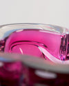 Cenicero Escultórico Flor de Amatista Cristal de Murano Sommerso