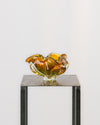 Cenicero Corola Ámbar Cristal de Murano Modelado