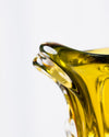 Jarrón de Murano Ámbar y Oliva Escultórico