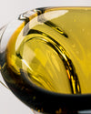 Jarrón de Murano Ámbar y Oliva Escultórico