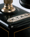 Teléfono de Mesa Vintage "K.T.A.S. Kjøbenhavns" – Metal Negro y Latón
