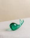 Escultura Figurativa Ballena en Cristal de Murano Verde