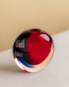 Jarrón Esférico Sommerso Rojo Vetreria Artistica Oball