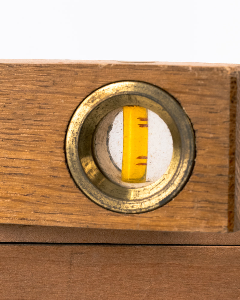 Nivel Antiguo de Carpintero con Estuche Madera de Palisandro y Latón