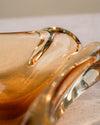 Cenicero Orgánico de Murano en Cristal Ámbar