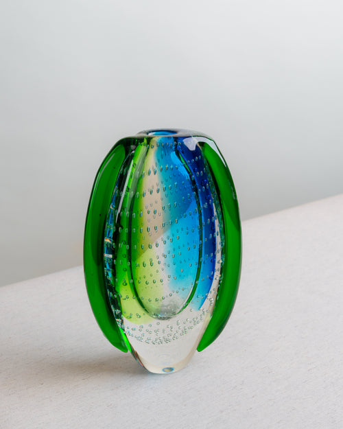 Jarrón Escultórico Tríada en Cristal de Murano