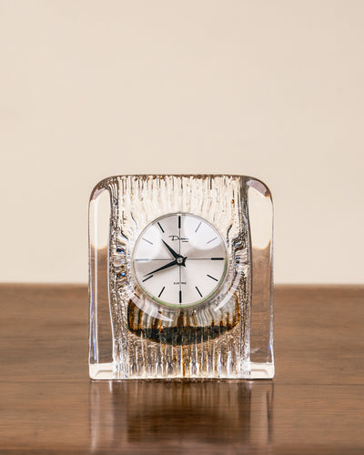 Reloj de Sobremesa en Cristal Escultórico Daum France