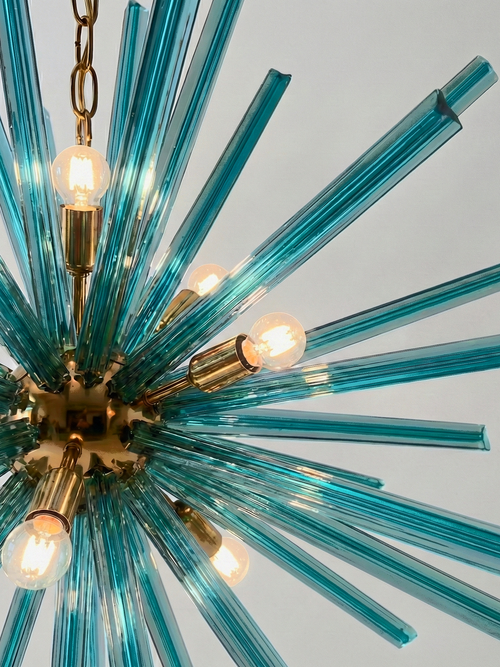 Lámpara Sputnik "Triédrica" Aqua