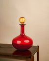 Damajuana en Cristal de Murano Rojo y Ámbar