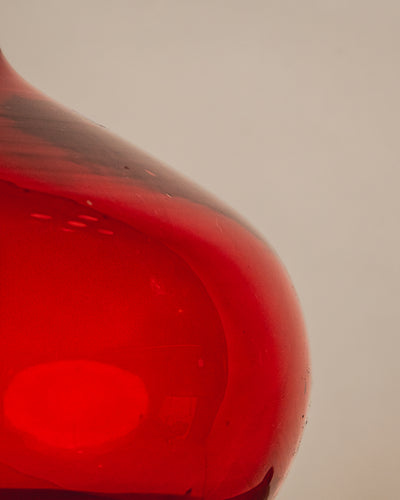 Damajuana en Cristal de Murano Rojo y Ámbar