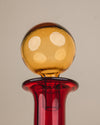 Damajuana en Cristal de Murano Rojo y Ámbar