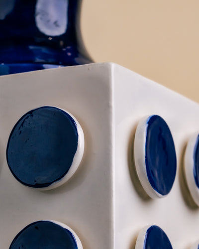 Pareja de Totem Dots Azul en Cerámica
