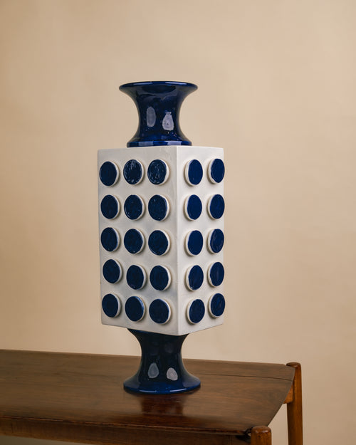 Pareja de Totem Dots Azul en Cerámica