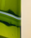 Jarrón Cilíndrico "Espiral de Jade" Cristal de Murano