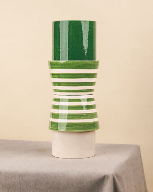 Pareja de Jarrones Memphis en Cerámica Italiana