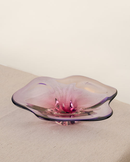 Cuenco Floral en Cristal de Murano Rosa