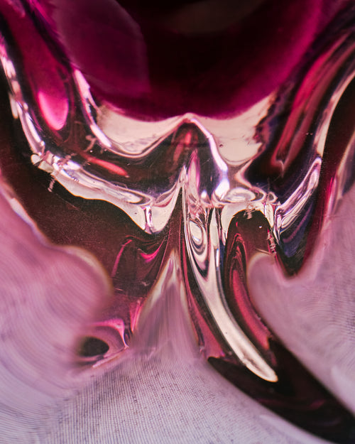 Cuenco Floral en Cristal de Murano Rosa