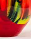 Jarrón de Silueta Goccia en Cristal de Murano Rojo y Veteado