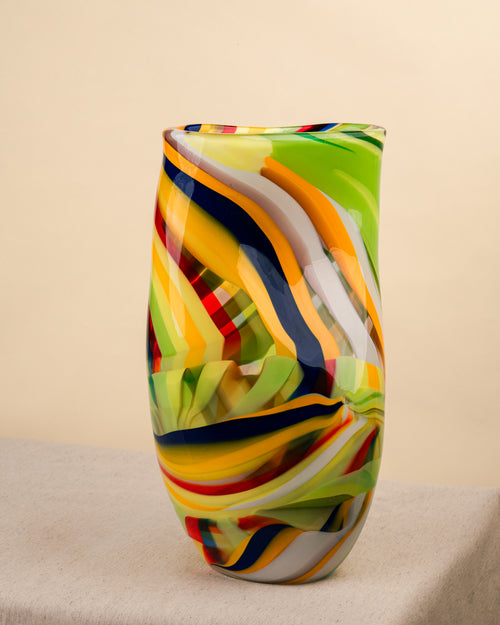 Jarrón Arlecchino en Cristal de Murano Multicolor OroVetro