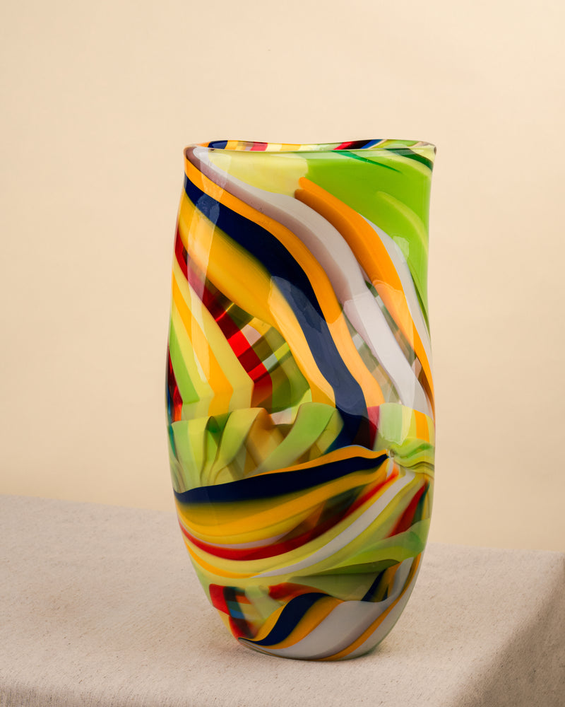 Jarrón Arlecchino en Cristal de Murano Multicolor OroVetro